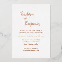 Minimalistisch modern Roos Gold en fotohuwelijk