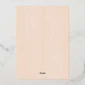 Minimalistisch modern Roos Gold van het Manuscript Folie Uitnodiging (Achterkant)