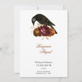 Minimalistisch modern Roos Gothic Raven Kaart (Voorkant)