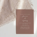 Minimalistisch modern Roos Mauve Script Weddenscha Kaart<br><div class="desc">Minimale Moderne Roos Mauve Script Wedding Uitnodiging</div>