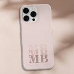 Minimalistisch Modern Roze Beige Initiaal Monogram iPhone 16 Pro Max Hoesje<br><div class="desc">Roze Beige Minimalistische Moderne Initiaal Monogram Telefoonhoes. Creëer uw eigen gepersonaliseerde iPhone Case met aangepaste initiaal naam.</div>