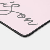 Minimalistisch Modern Roze Initiaal Monogram Bureaumat (Hoek)