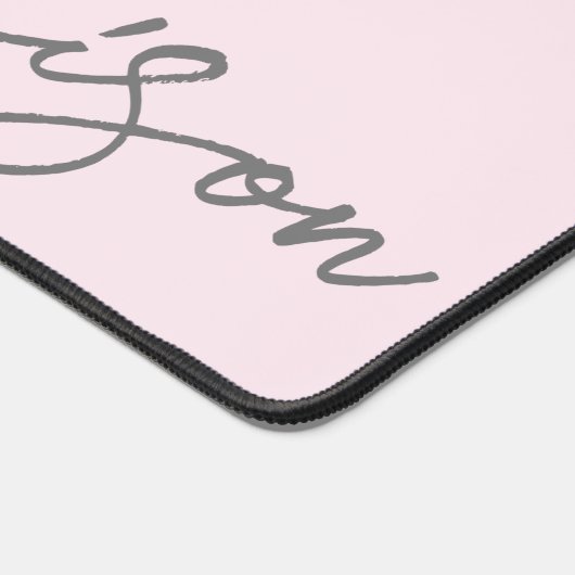 Minimalistisch Modern Roze Initiaal Monogram Bureaumat (Hoek)