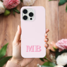 Minimalistisch Modern Roze Initiaal Monogram