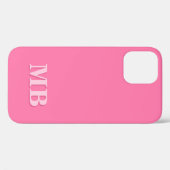 Minimalistisch Modern Roze Initiaal Monogram Case-Mate iPhone Case (Achterkant (horizontaal))