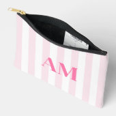 Minimalistisch Modern Roze Initiaal Monogram Etui (Open)