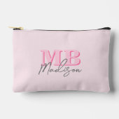 Minimalistisch Modern Roze Initiaal Monogram Etui (Voorkant)