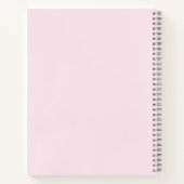 Minimalistisch Modern Roze Initiaal Monogram Notitieboek (Achterkant)