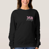 Minimalistisch Modern Roze Initiaal Monogram Trui (Voorkant)