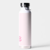 Minimalistisch Modern Roze Initiaal Monogram Waterfles (Links)