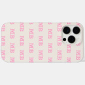 Minimalistisch Modern Roze Initiaal Patroon Monogr Case-Mate iPhone Case (Achterkant (horizontaal))