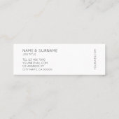 Minimalistisch modern Roze mini-Visitekaartje Mini Visitekaartje (Achterkant)