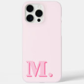 Minimalistisch Modern Roze Monogram Initiaal Case-Mate iPhone Case (Achterkant)