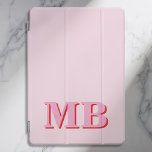 Minimalistisch modern roze rood Initiaal monogram iPad Pro Cover<br><div class="desc">Roze Rood Minimalistisch Modern Initiaal Monogram iPad hoesje. Creëer uw eigen gepersonaliseerde iPad Case met aangepaste initiaal naam.</div>