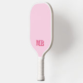 Minimalistisch modern roze rood Initiaal monogram Pickleball Paddle (Links)