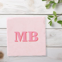 Minimalistisch modern roze rood Initiaal monogram