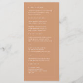Minimalistisch Modern Rust Boho Arch Wedding Menu (Achterkant)