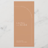 Minimalistisch Modern Rust Boho Arch Wedding Menu (Voorkant)