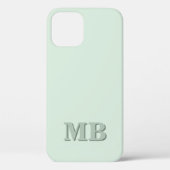Minimalistisch Modern Sage Groen Initiaal Monogram Case-Mate iPhone Case (Achterkant)