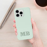Minimalistisch Modern Sage Groen Initiaal Monogram Case-Mate iPhone Case<br><div class="desc">Sage Green Minimalistisch Modern Initiaal Monogram Telefoonhoes. Creëer uw eigen gepersonaliseerde iPhone Case met aangepaste initiaal naam.</div>