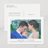 Minimalistisch Modern Save the Date Aankondigingskaart (Voorkant / Achterkant)