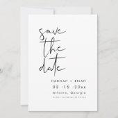 Minimalistisch Modern Save the Date Kaart (Voorkant)