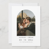 Minimalistisch Modern Save the Date Kaart (Achterkant)