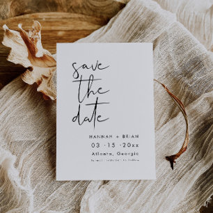 Minimalistisch Modern Save the Date Kaart