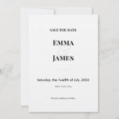 Minimalistisch modern Save the Date Kaart | QR-cod (Voorkant)