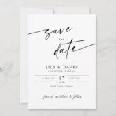 Minimalistisch Modern Save the Date Kaart Sjabloon (Voorkant)
