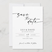 Minimalistisch Modern Save the Date Kaart Sjabloon (Voorkant)