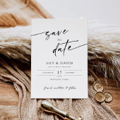 Minimalistisch Modern Save the Date Kaart Sjabloon