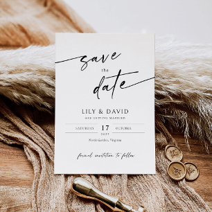 Minimalistisch Modern Save the Date Kaart Sjabloon