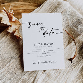 Minimalistisch Modern Save the Date Kaart Sjabloon