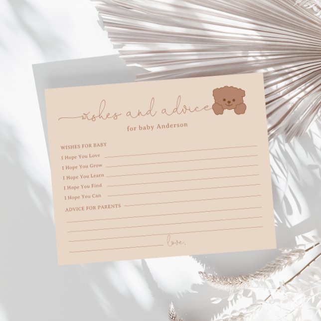 Minimalistisch Modern Schattige Beer Baby shower s (Creator heeft geüpload)