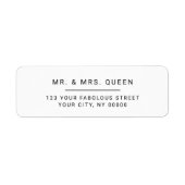 Minimalistisch modern, schoon wit omslaglabel etiket (Voorkant)