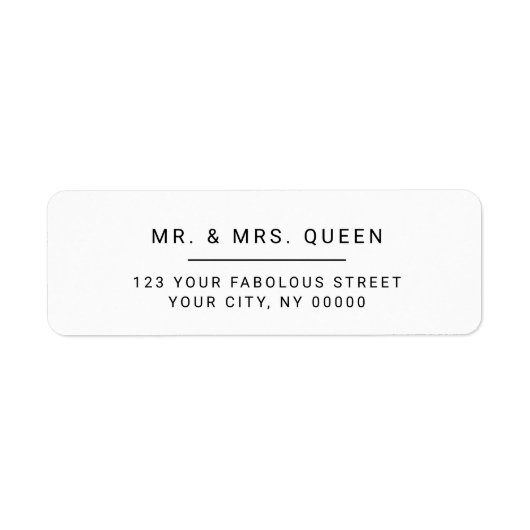 Minimalistisch modern, schoon wit omslaglabel etiket (Voorkant)