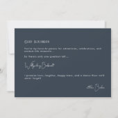 Minimalistisch modern schrift bruidsmeisje voorste (Achterkant)