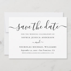 Minimalistisch modern schrift. Eenvoudige typograf Save The Date