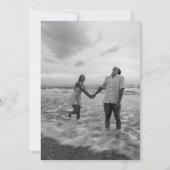Minimalistisch modern schrift Huwelijk Save The Date (Achterkant)