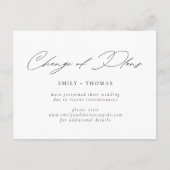 Minimalistisch modern schrift voor wijziging plann briefkaart (Voorkant)