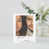 Minimalistisch modern script - Aangepaste aangepas Bedankkaart (Staand voorkant)