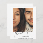 Minimalistisch modern script - Aangepaste aangepas Bedankkaart (Voorkant / Achterkant)