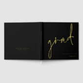 Minimalistisch Modern Script Afstudeerder Afstuder Gastenboek (Volledig)