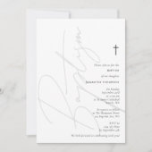 Minimalistisch modern script baptisme Christening Kaart (Voorkant)