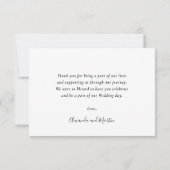 Minimalistisch Modern Script-bedankkaart Bedankkaart (Achterkant)