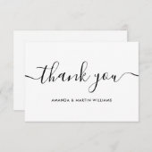 Minimalistisch Modern Script-bedankkaart Bedankkaart (Voorkant / Achterkant)