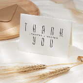 Minimalistisch Modern Script Bedankt Foto Kaart