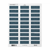 Minimalistisch Modern Script Blue Return-adres Etiket (Full Sheet)