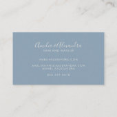 Minimalistisch Modern Script Boho Chic Dusty Blue Visitekaartje (Achterkant)